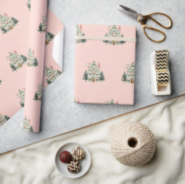 Regalo Papel envuelto de casas festivas
