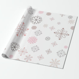 Regalo Papel envuelto de copos de nieve para Navidades ro