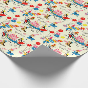 Regalo Papel envuelto de cumpleaños feliz en los años 5