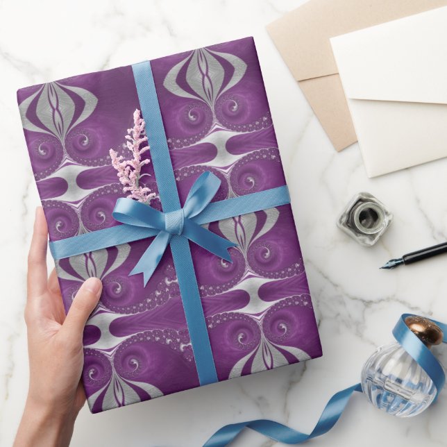 Regalo Papel envuelto de espirales de magenta psicodélica (Regalar)