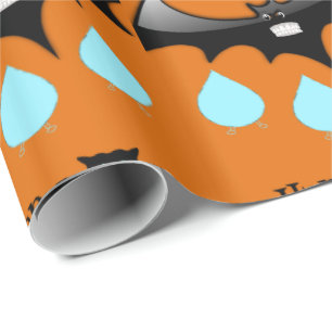 Regalo Papel envuelto de Halloween, gato