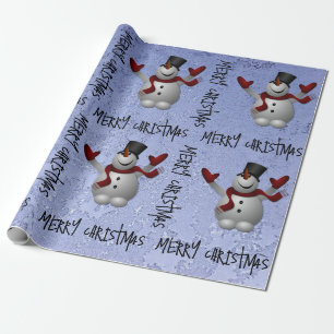 Regalo Papel envuelto de hombre de nieve