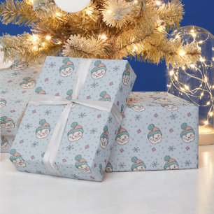 Regalo Papel envuelto de muñecos de nieve