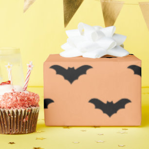 Regalo Papel envuelto de murciélagos sin foco para Hallow