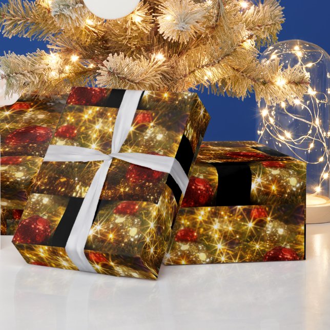 Regalo Papel envuelto de Navidades chisporroteantes (Vacaciones)