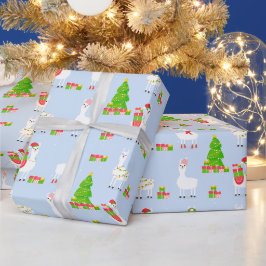 Regalo Papel envuelto de Navidades de Llama festiva