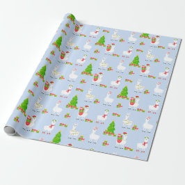 Regalo Papel envuelto de Navidades de Llama festiva