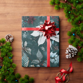 Regalo Papel envuelto de Navidades de Poinsettia