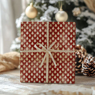 Regalo Papel envuelto de Navidades rojos tradicionales