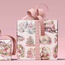 Papel envuelto de Navidades victorianos de color r