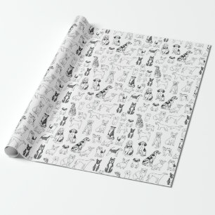 Regalo Papel envuelto de perro - diseño de perro blanco 