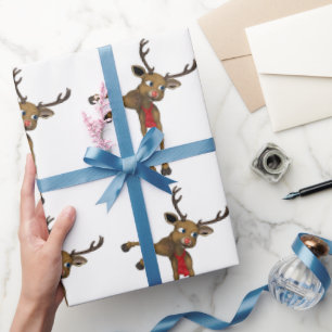Regalo Papel envuelto de renos para Navidades de Rudolph