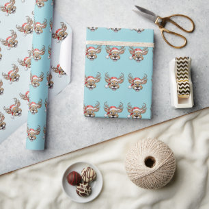 Regalo Papel envuelto de temporada de Navidades de renos