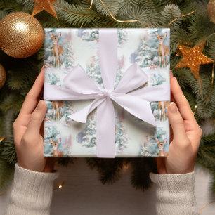 Regalo Papel envuelto de venado para Navidades Snowley