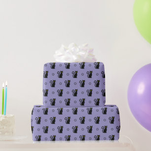 Regalo Papel envuelto espeluznante de Halloween con gatos