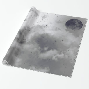Regalo Papel envuelto LUNA NEGRA INVERTIDA DE CIELO NOCTU