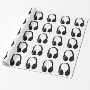 Regalo Papel envuelto para Navidades de audífonos de Pop 