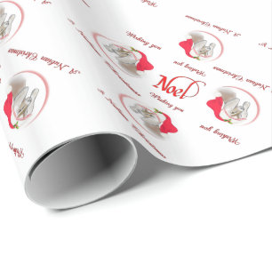 Regalo Papel envuelto para Navidades de cabras noel nubio
