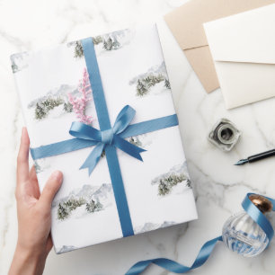 Regalo Papel envuelto para Navidades de color de montaña