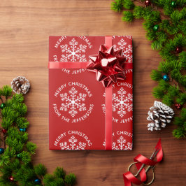 Regalo Papel envuelto para Navidades de copo de nieve