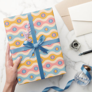 Regalo Papel envuelto para Navidades de estilo retro.
