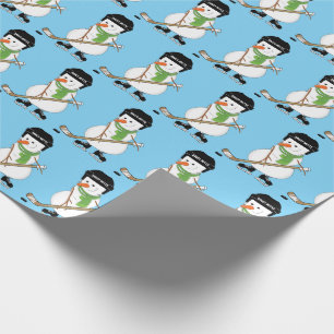 Regalo Papel envuelto para Navidades de hockey sobre niev