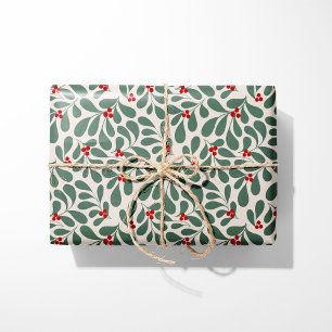 Regalo Papel envuelto para Navidades de hueso de época -