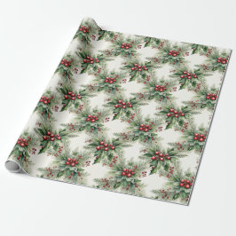 Regalo Papel envuelto para Navidades de las Berries Rojas