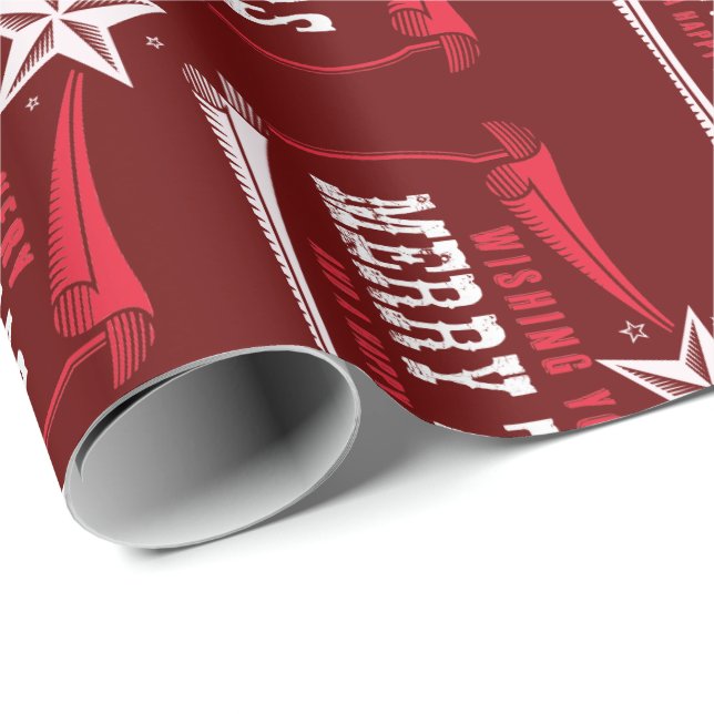 Regalo Papel envuelto para Navidades de merry de Texas (Esquina del rollo)