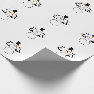 Regalo Papel envuelto para Navidades de papel de Snowman