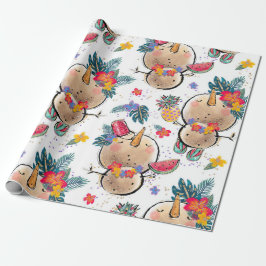 Regalo Papel envuelto para Navidades de vacaciones tropic