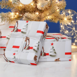Regalo Papel espiral blanco de compras de Navidad de Slip