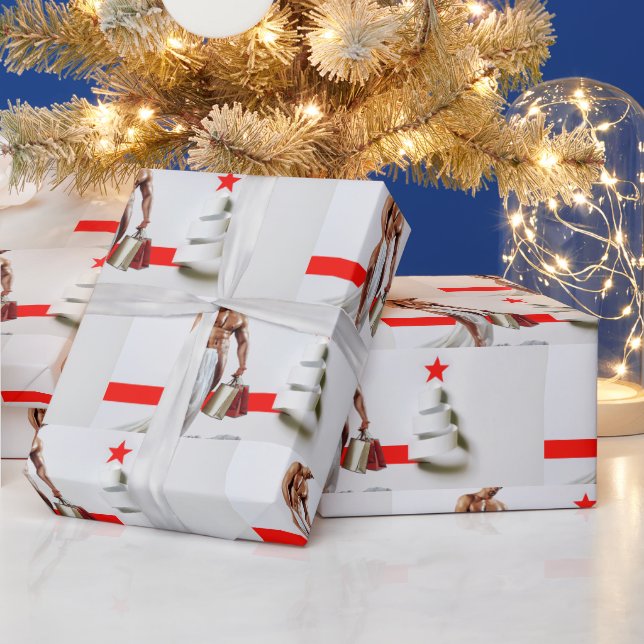 Regalo Papel espiral blanco de compras de Navidad de Slip (Vacaciones)