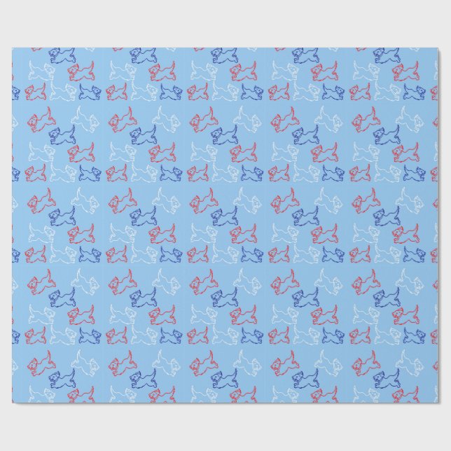 Regalo Papel Giftwraping de arte de perro - Personalizar  (Superficie plana)