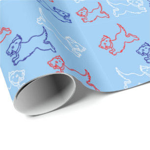 Regalo Papel Giftwraping de arte de perro - Personalizar 