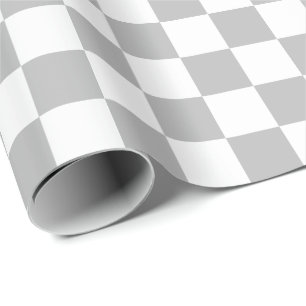 Regalo Papel gris y del blanco grande de los controles de
