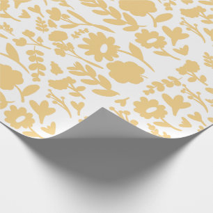 Regalo Papel minimalista de envolvimiento floral