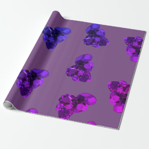 Regalo Papel morado de piedra de cristal