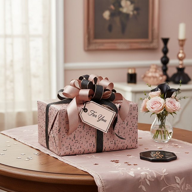 Regalo Papel negro de ajuste musical (Subido por el creador)