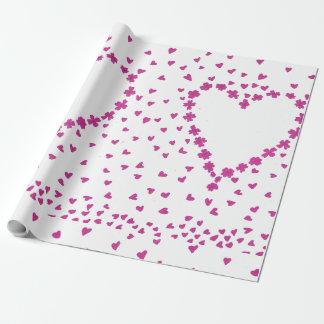 Regalo Papel para envolver el corazón de Petals