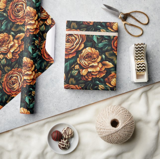 Regalo Papel para envolver la naturaleza de las flores Ro (Artesanía)