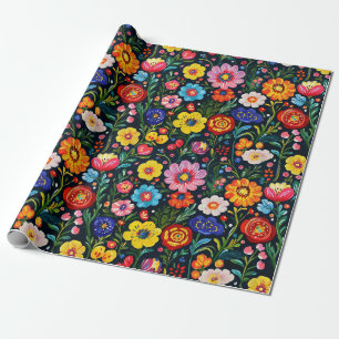 Regalo Papel pintado a mano de arte folclórico polaco