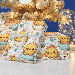 Regalo Papel pintado adhesivo de pollito de Pascua Kawaii