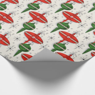 Regalo Papel pintado de adorno navideño de los años 50