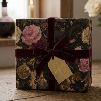 Regalo Papel pintado de bruja rosa de Halloween