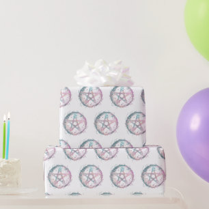 Regalo Papel pintado de Halloween blanco brujería pentagr