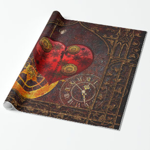 Regalo Papel pintado de los corazones de Steampunk del