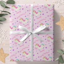 Papel pintado de Navidad Unicornio Arcoíris Purpur