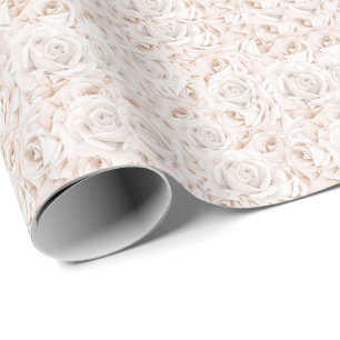 Regalo Papel pintado de rosas blancas