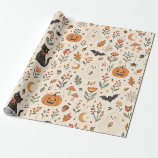 Regalo Papel pintado escandinavo de Halloween, arte popul